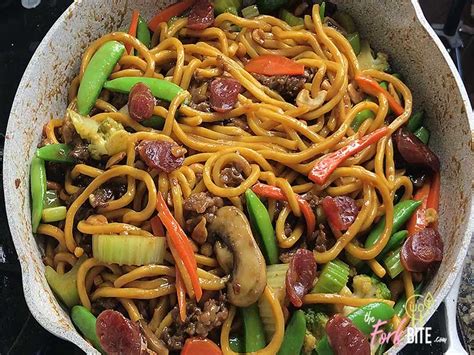 I only had beef or chicken flavored top ramen on hand, so used the beef flavor. Mongolian Beef Recipe + Panda Express Chow Mein Copycat | The Fork Bite