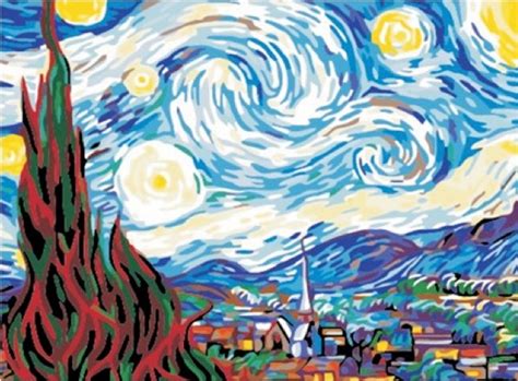 Painting By Numbers Kit 40x50cm The Starry Night By Van Gogh
