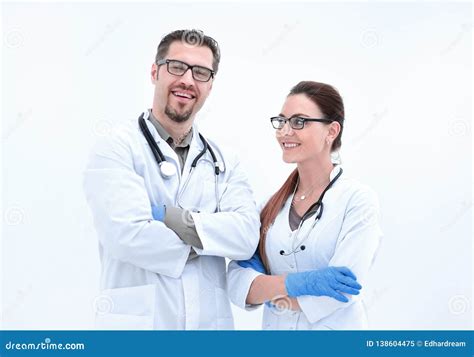 Portrait Of Two Successful Medical Specialists Stock Image Image Of