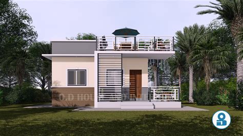 Small Modern House Design With Roof Deck