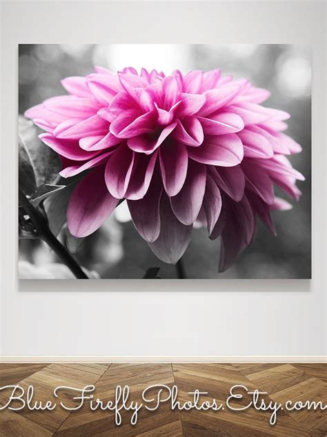 Black And White Color Splash Flower Print Photography Print Etsy