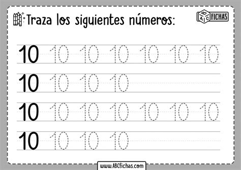 Aprender Los Números Del 1 Al 10 Trazar Y Escribir Números Number