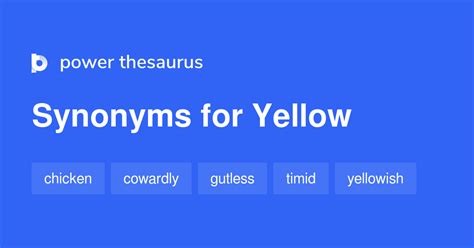 355 Adjective Synonyms For Yellow