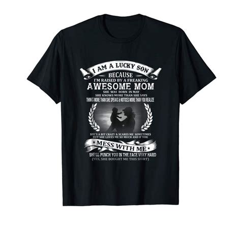 Buy I Am Lucky Son Because Im Raised By A Freaking Awesome Mom Teesdesign