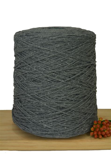 Coloured 1ply Cotton Warping String 1mm Dark Grey Knot Knitting