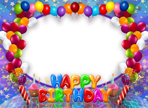 Photo editing happy birthday brother photo frame. Happy Birthday Transparent PNG Frame with Balloons | Happy ...