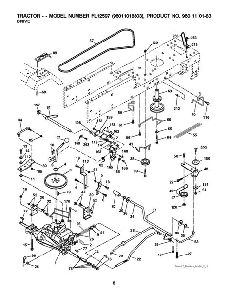 Ersatzteile Und Zeichnung Von Flymo Gartentraktoren Fl12597