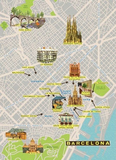 Estas estancias tienen excelentes calificaciones por su ubicación y limpieza, entre otros aspectos. To See, To Do:: Very helpful map of Barcelona with some ...