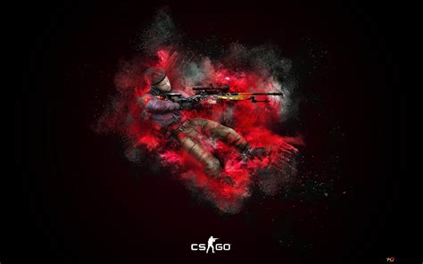 Counter Strike Cs Go Blood And Gun Hd Wallpaper Download