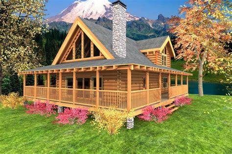 Add extra logs to the equation, to account for temporary cutting or assembly errors. One Story Log Cabin With Wrap Around Porch — Extravagant ...