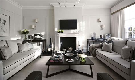 High End Luxury Interior Designers In London Living Room Decor Grey