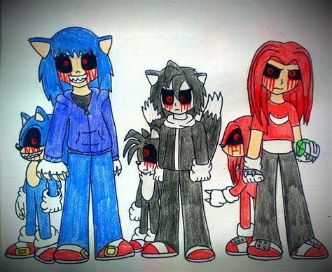 Sonic Exe Tails Exe And Knuckles Exe By Nayacat On Deviantart