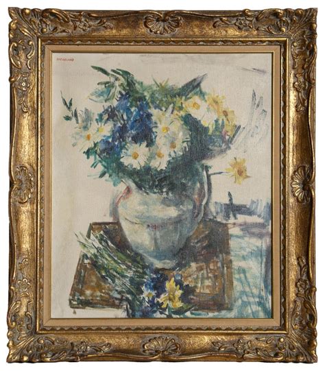 Thomas Strickland Flower Still Life Oil Painting By Thomas