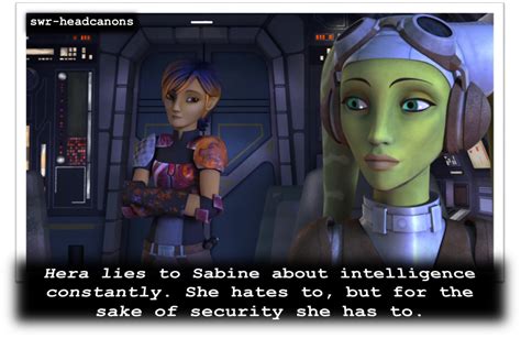 Hera Lies To Sabine About Intelligence Constantly She Hates To But