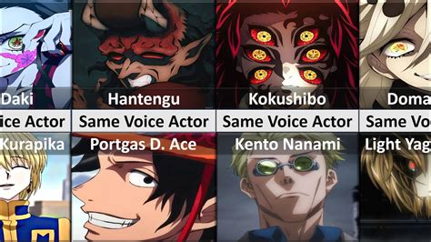 Anime Characters With The Same Upper Moon Demon Slayer Voice Actors