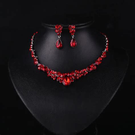 Popular Red Prom Jewelry Buy Cheap Red Prom Jewelry Lots From China Red