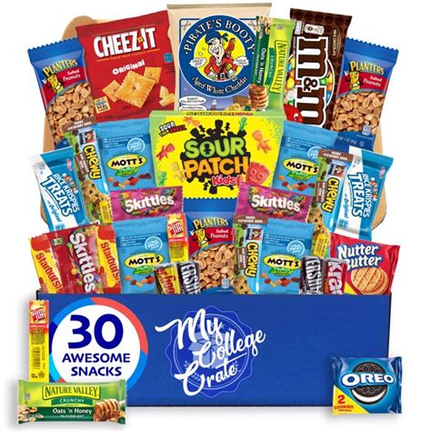 Small College Snack Box 31 Item Care Package Candy