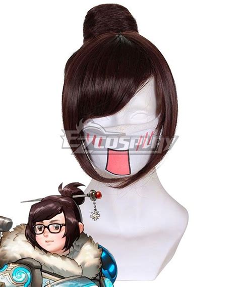 Overwatch Ow Dr Mei Ling Zhou Brown Cosplay Wig 419c Cosplay Wigs