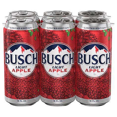 Busch Light® Apple Beer 6 Pack 16 Fl Oz Cans Beer Wine And Spirits