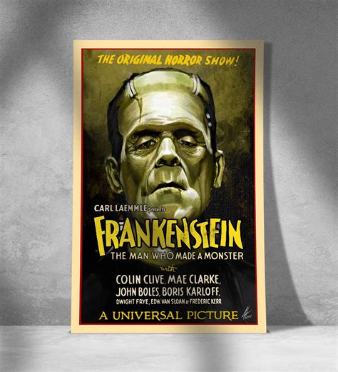 Frankenstein Movie Poster Etsy