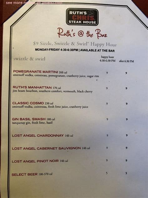 Ruth Chris Lunch Menu Prices Asking List