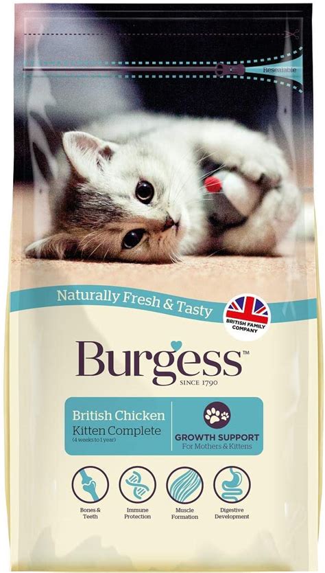 Burgess Dry Kitten Food Chicken 15 Kg Pack Of 2 Uk Pet