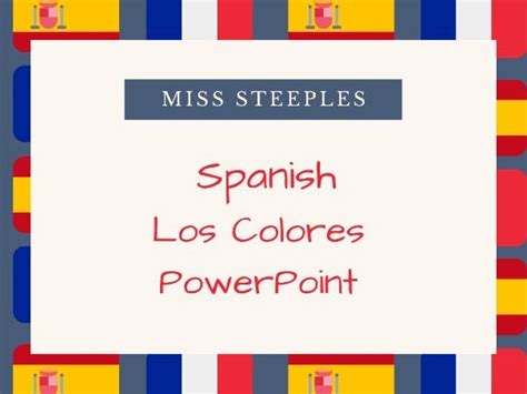 Los Colores Spanish Colours Teaching Resources