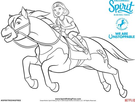Abigail is a chirpy and talkative girl and can talk. Abigail & Boomerang Coloring Page | SPIRIT RIDING FREE ...