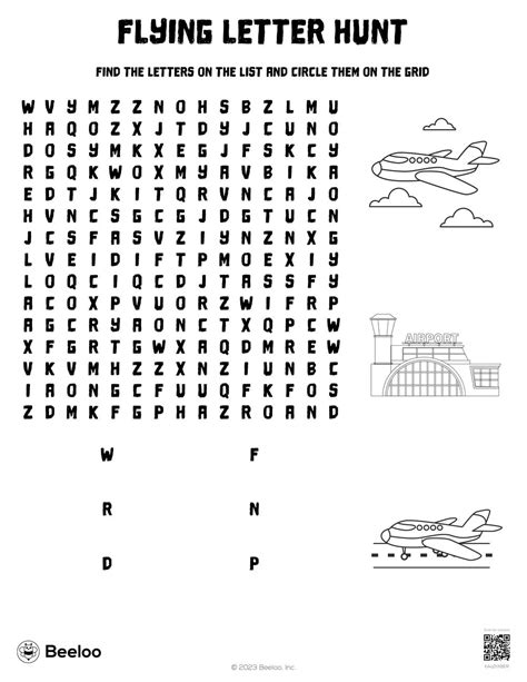 Airport Themed Word Searches Beeloo Printables