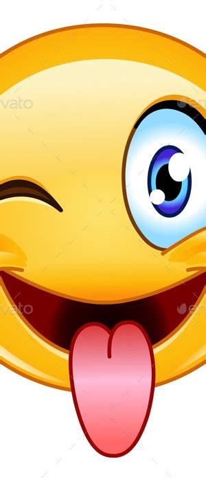 Stuck Out Tongue And Winking Eye Emoticon By Yayayoyo Graphicriver