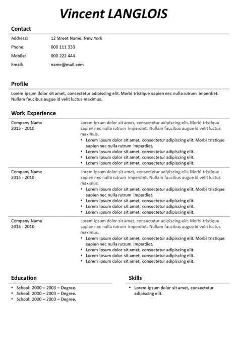 How to write a great cv as a fresh graduate. Free Resume Without photo to Download