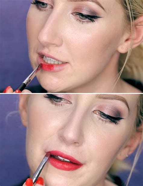 Makeup With Red Lipstick Tutorial Saubhaya Makeup