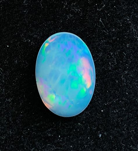 5 Carats Natural Oval Blue Opal Stone Ethiopian Fire Cabochon Etsy Uk