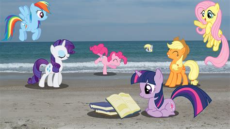 Ponies At The Beach Wallpaper By Rdbrony16 On Deviantart