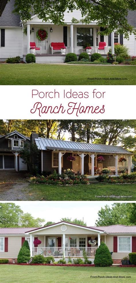 The kitchen and breakfast nook open into a spacious dining room and living room. Pin on Ranch Home Porches