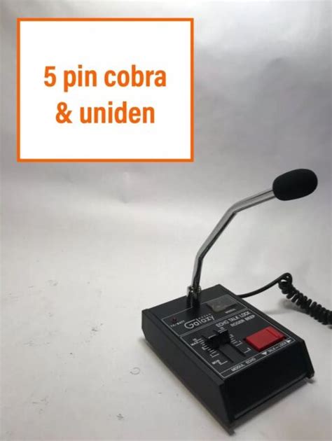 5 Pin Cobrauniden Galaxy Echo Master Power Base Microphone Cb Ham