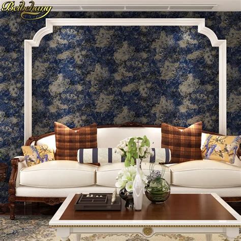 Beibehang American Retro Pure Color Wallpaper For Living Room