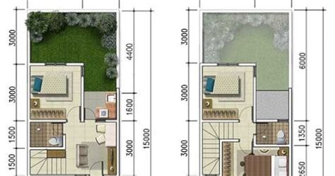 Dan kemudian dilanjutkan ke denah bagian lantai 2 nya adalah sebagai berikut. 2 Skema Rumah Minimalis Ukuran 5X15 Meter 3 Kamar Tidur 2 ...