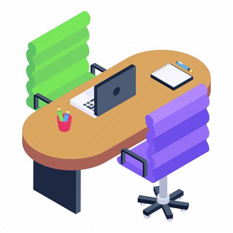 Workplace Working Area Office Workspace Workstation Icon Download