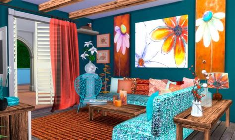 Pqsims4 Mediterranean Style Ibiza Lounge • Sims 4 Downloads