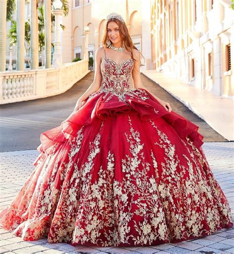 Lujo Rojo Vestidos De Quinceanera Espaguetis Prom Vestido De Encaje Appliqued Bling Glitter