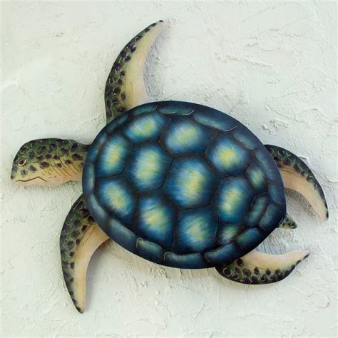 Unicef Market Handmade Green Turtle Wall Sculpture Sea Turtle