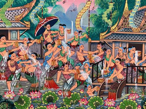 Amazing Songkran Thai Folk Art Royal Thai Art