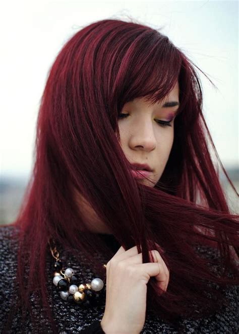 1001 + visions splendides avec des cheveux bordeaux ...