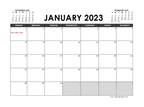 2023 Calendar Planner Uae Excel Free Printable Templates