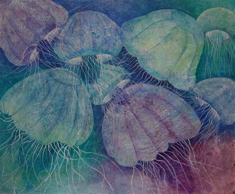 Jellyfish Original Painting Abstract Underwater Art