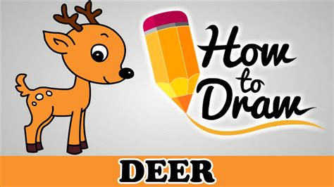 How To Draw A Deer Easy Step By Step Cartoon Art Drawing Lesson