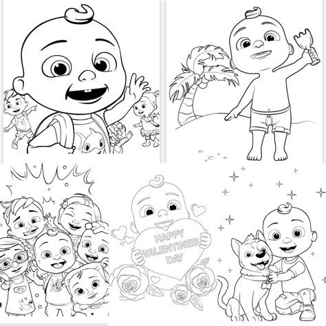 Cocomelon 45 Printable Coloring Pages Instant Download Fun Etsy