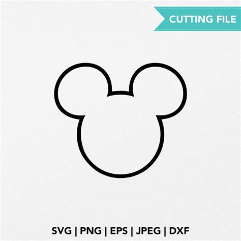 Mickey Outline Mickey Mouse Outline Svg Mickey Png Etsy