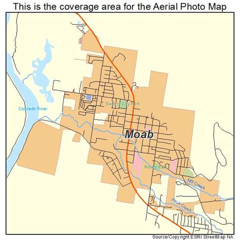 Aerial Photography Map Of Moab Ut Utah